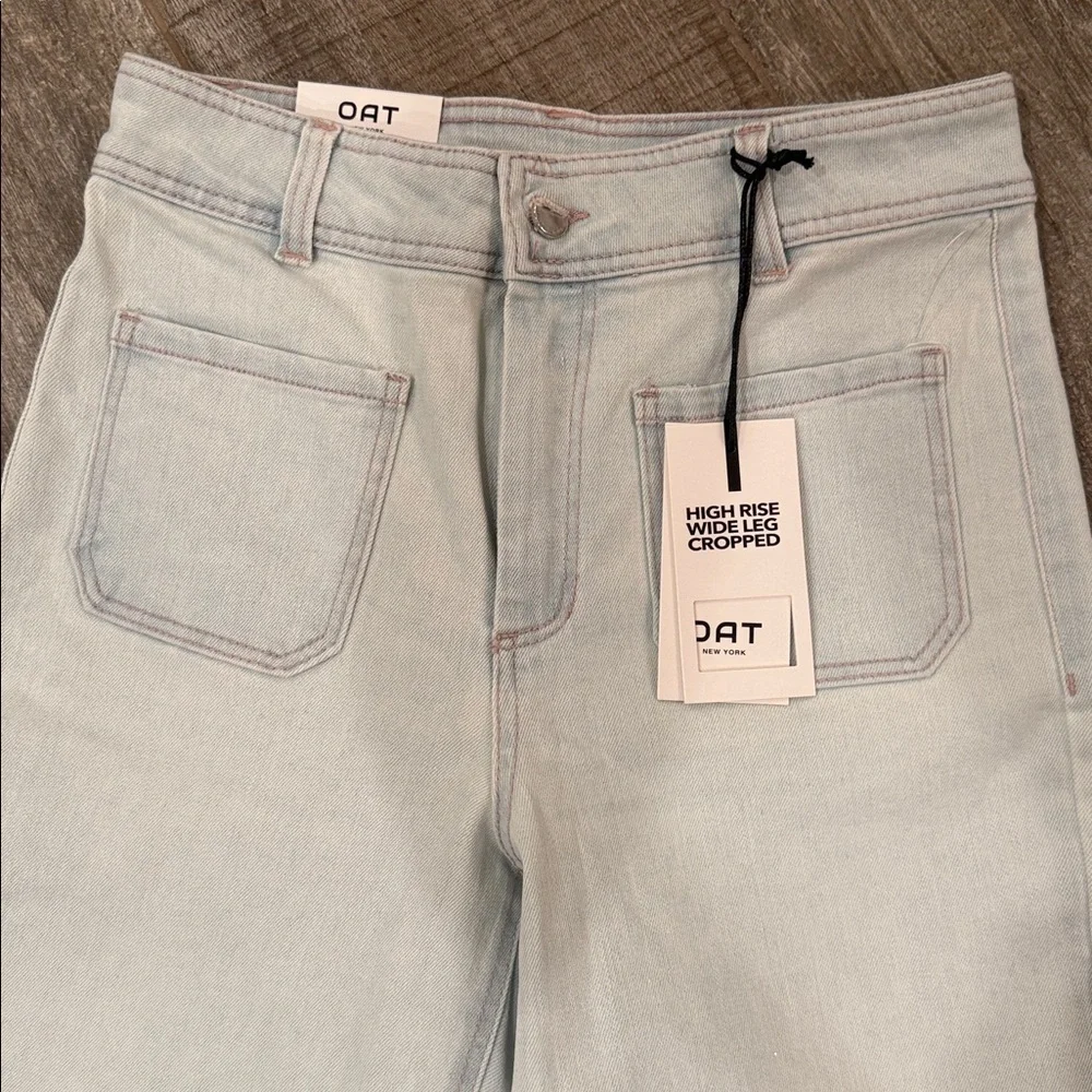 OAT NY High Rise Wide Leg Cropped Jean (4/27)